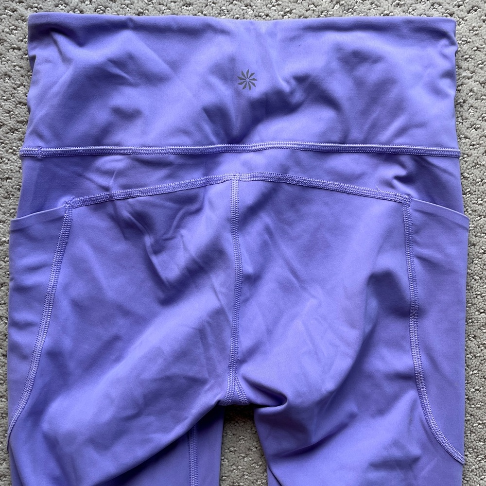 Athleta Ultimate Stash 7/8 tight Purple Leggings women’s small yoga pockets NWOT - Picture 8 of 9